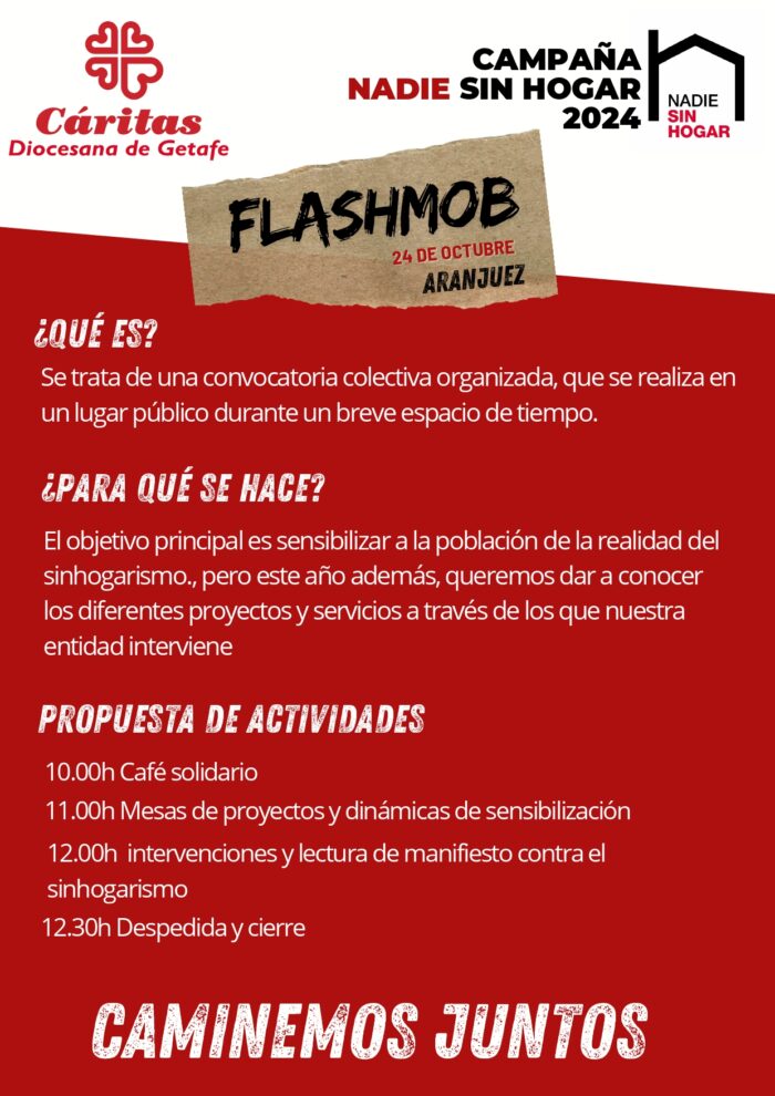 CARITAS MADRID SUR SIN HOGAR 24 FLASHMOB 2