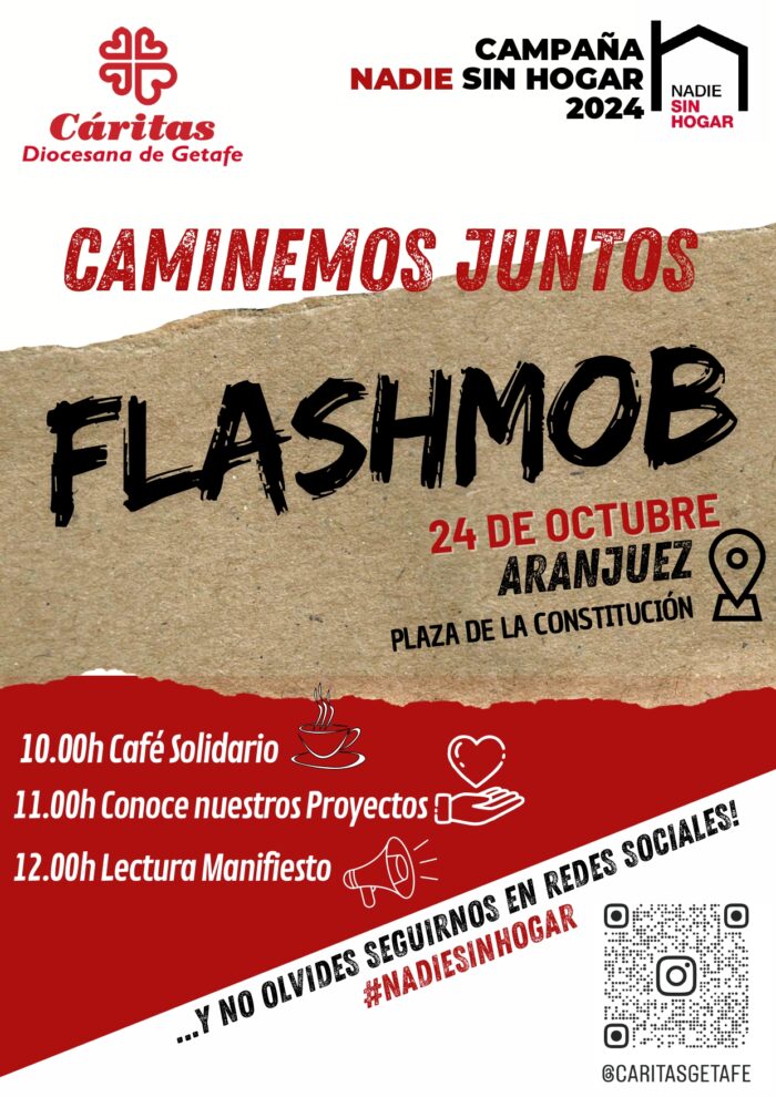 CARITAS MADRID SUR SIN HOGAR 24 FLASHMOB